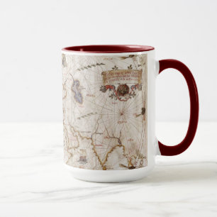 Portolan Chart of the World 1519 Mug