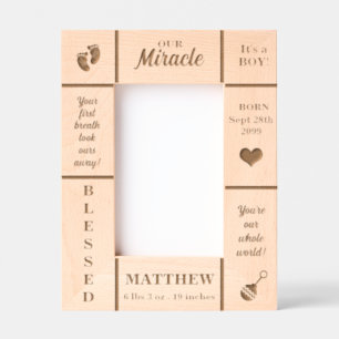 Portrait 4x6 New Baby Personalised Etched Frames