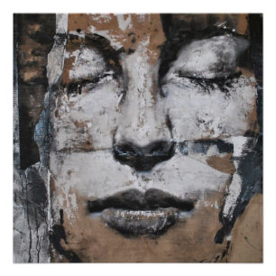 portrait, abstraction, watercolor, art, decor, poster