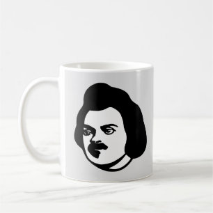 Portrait and signature of Honoré de Balzac Coffee Mug