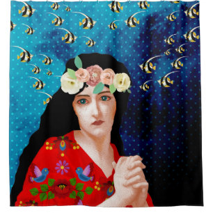 Portrait Art Shower Curtain