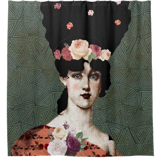 Portrait Art Shower Curtain (Front)