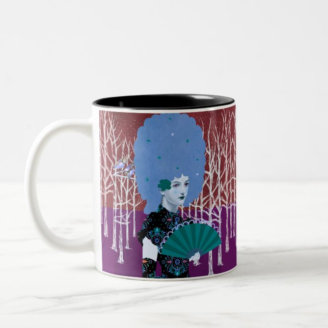 Portrait Art Two-Tone Coffee Mug (Left)