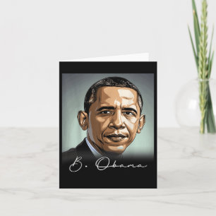 Portrait Barack Obama President Patriotic Card
