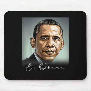 Portrait Barack Obama President Patriotic Mouse Pad