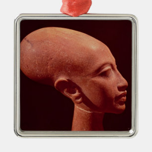 Portrait bust of a daughter of King Akhenaten Metal Tree Decoration