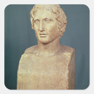 Portrait bust of Alexander the Great Square Sticker