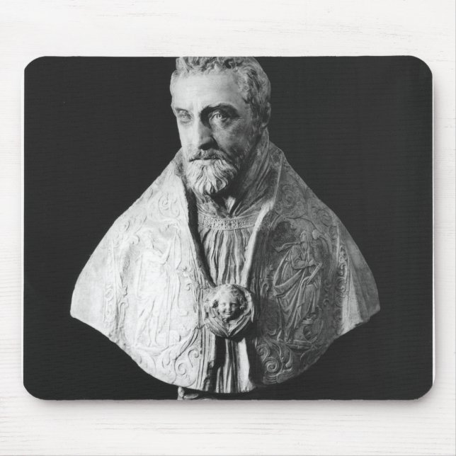 Portrait bust of Francois d'Escoubleau Mouse Pad (Front)