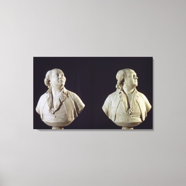 Portrait bust of Giuseppe Balsamo (1743-95), calle Canvas Print (Front)