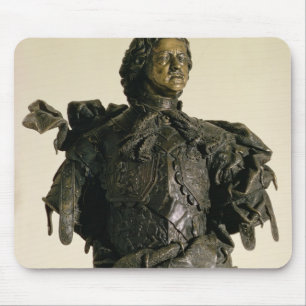 Portrait bust of Peter I , 1723-29 Mouse Pad