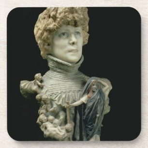 Portrait Bust of Sarah Bernhardt (1844-1923) Frenc Coaster