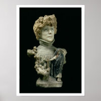 Portrait Bust of Sarah Bernhardt (1844-1923) Frenc