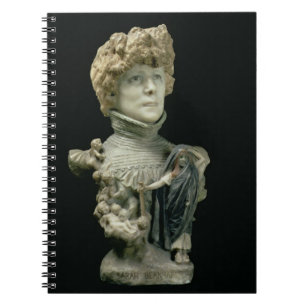 Portrait Bust of Sarah Bernhardt (1844-1923) Frenc Spiral Notebook
