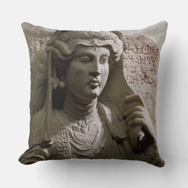 Portrait bust tomb relief, Roman, c.2nd/3rd centur Cushion (Front)