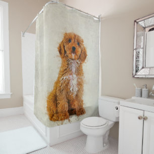 Portrait Cockapoo Photo Dog Lover Shower Curtain