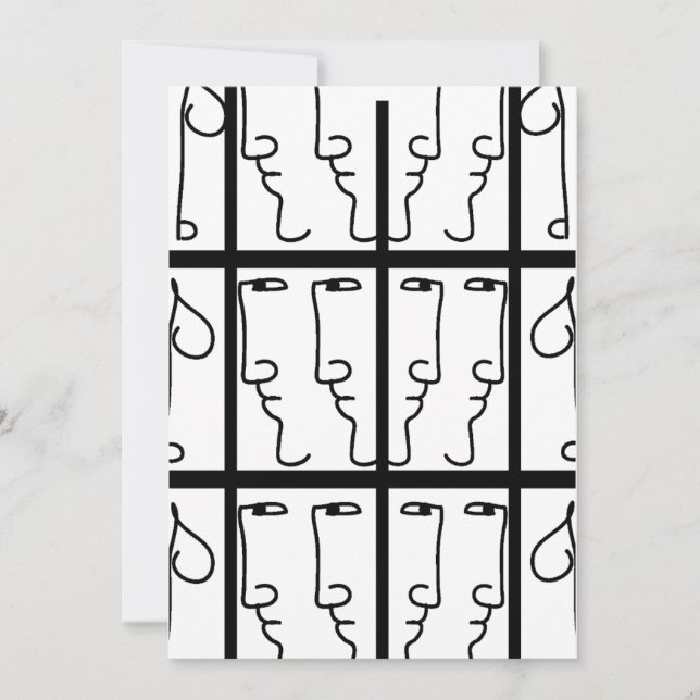 Portrait Cubiste Invitation (Front)