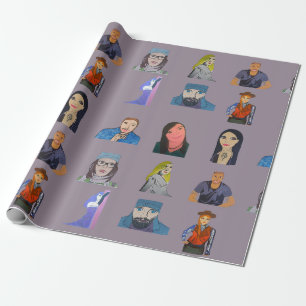 Portrait Design Gift Paper