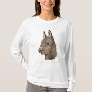 portrait drawing of cute donkey T-Shirt