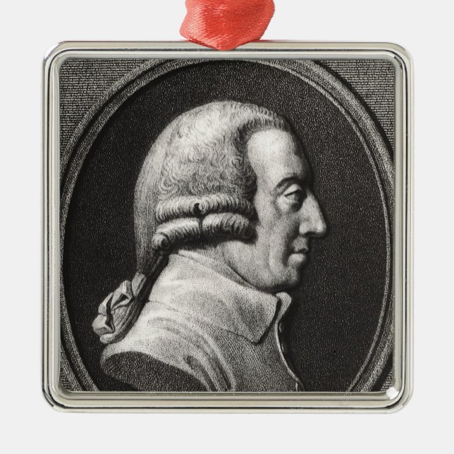 Portrait from a medallion of Adam Smith Metal Tree Decoration (Front)