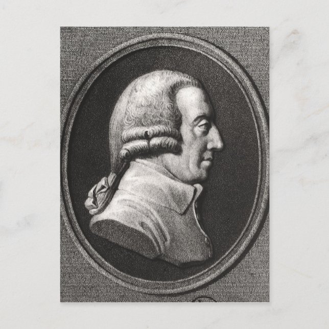 Portrait from a medallion of Adam Smith Postcard (Front)