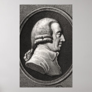 Portrait from a medallion of Adam Smith Poster