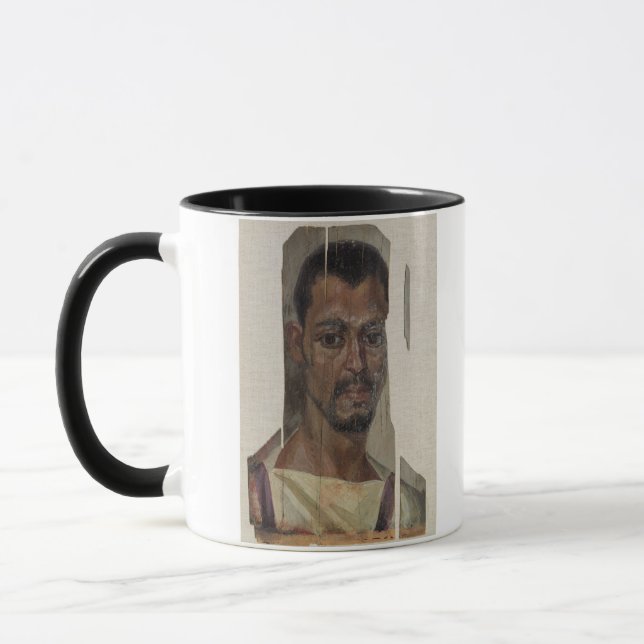 Portrait from Fayum (encaustic wax on wood) Mug (Left)
