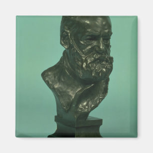 Portrait head of Victor Hugo (1802-85) (bronze) Magnet