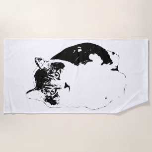 Portrait Ink Ease Beach Towel
