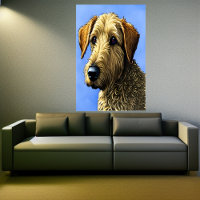 Portrait of a Airedale Terrier | AI Art Poster