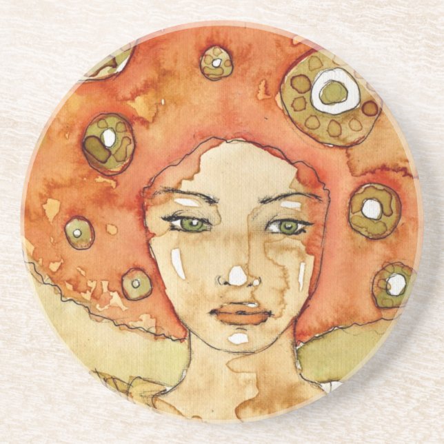 Portrait of a beautiful girl coaster (Front)