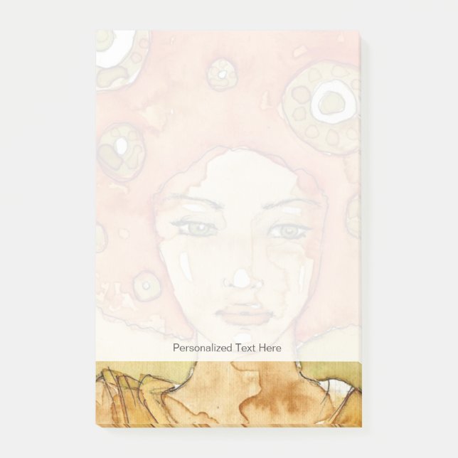 Portrait of a beautiful girl post-it notes (Front)