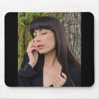 Portrait of a Beautiful Young Lady Mouse Pad