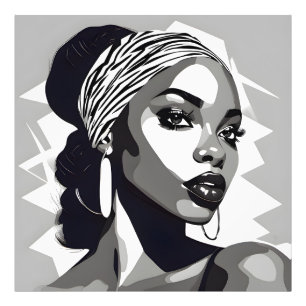 Portrait of a black Women Photo Print