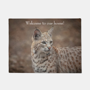 Portrait of a Bobcat Doormat