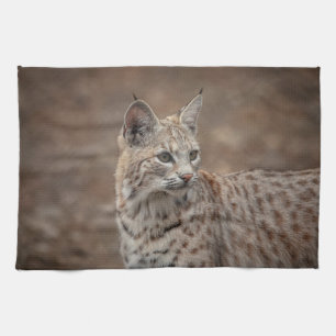 Portrait of a Bobcat Tea Towel