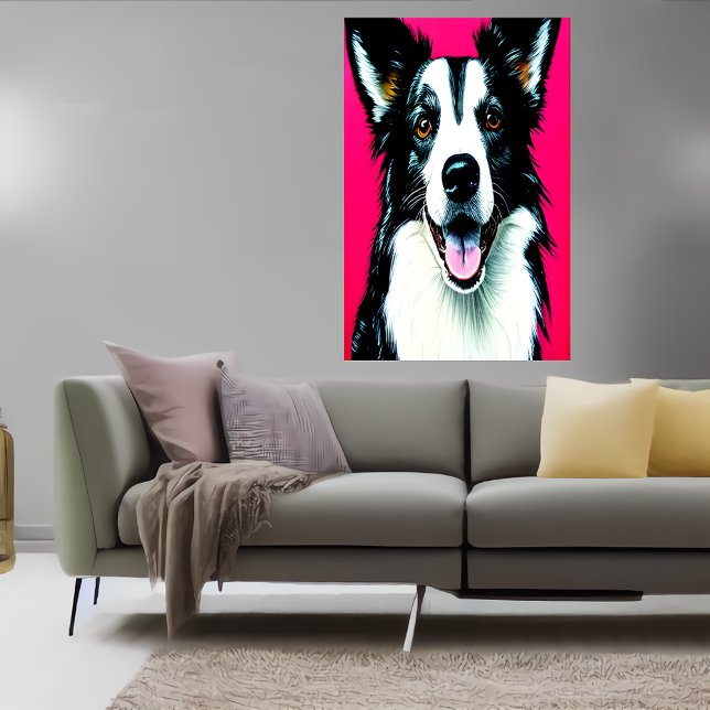 Portrait of a border collie | AI Art  Poster (Creator Uploaded)