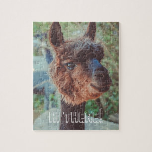 Portrait of a brown alpaca jigsaw puzzle