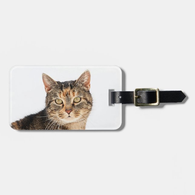 Portrait of a cat luggage tag (Front Horizontal)