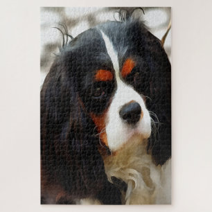 Portrait Of A Cavalier King Charles Spaniel Jigsaw Puzzle