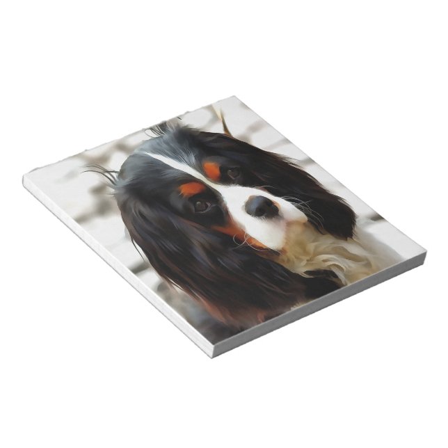 Portrait Of A Cavalier King Charles Spaniel Notepad (Angled)