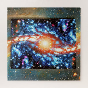 Portrait of a cosmic random star night abstraction jigsaw puzzle