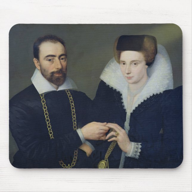 Portrait of a Couple Mouse Pad (Front)