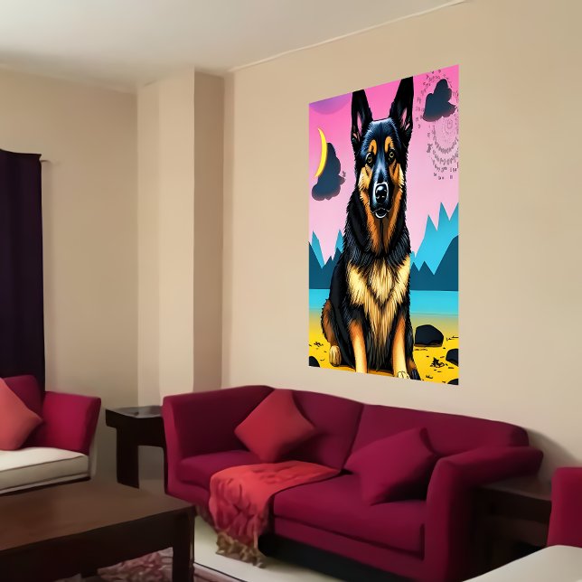 Portrait of a cute German Shepherd | AI Art Poster (Creator Uploaded)