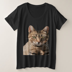 Portrait Of A Cute Tabby Cat With Eye Contact Plus Size T-Shirt