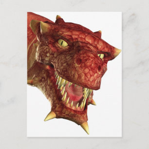 portrait of a dragon postcard