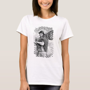 Portrait of a Fisherman Carrying his Nets (b/w pho T-Shirt