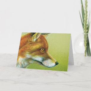Portrait of a fox everyday art card