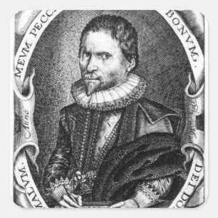 Portrait of a gentleman believed to be Thomas Square Sticker