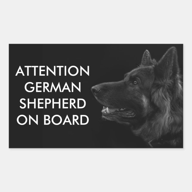 Portrait of a german shepherd dog rectangular sticker (Front)
