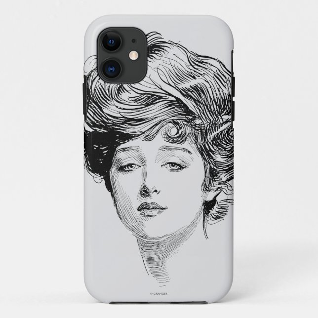 Portrait Of A  Gibson Girl, 1900 Case-Mate iPhone Case (Back)